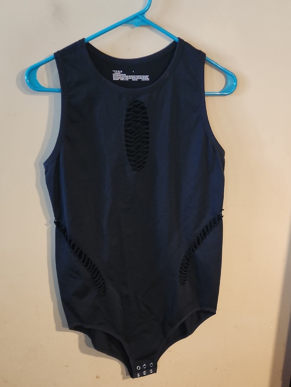 torrid Black Sleeveless Cutout Bodysuit